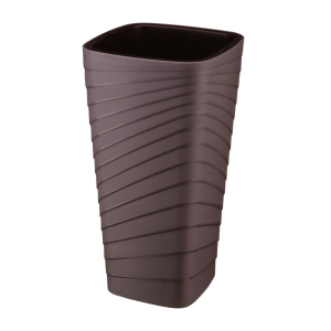 Doniczka kwadratowa TWISTA 25x46cm brąz